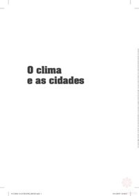 cover of the book O Clima e as Cidades