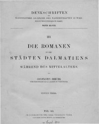 cover of the book Die Romanen in den Städten Dalmatiens während des Mittelalters