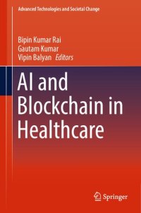 cover of the book AI and Blockchain in Healthcare