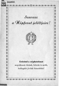 cover of the book Szavazz a Népfront jelöltjeire!