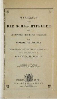 cover of the book Die Schlachtfelder der deutschen Heere der Urzeiten