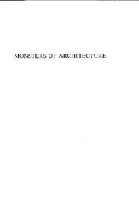 cover of the book Monsters of architecture Anthropomorphism in Architectural Theory