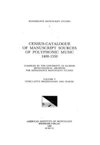 cover of the book Census-catalogue of manuscript sources of polyphonic music, 1400-1550