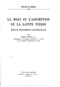 cover of the book La mort et l'assomption de la Sainte Vierge. Étude historico-doctrinale