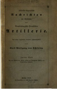 cover of the book Historisch-biographische Nachrichten zur Geschichte der brandenburgisch-preußischen Artillerie