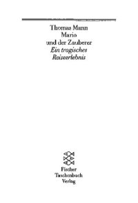 cover of the book Mario und der Zauberer: Ein tragisches Reiseerlebnis