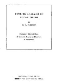 cover of the book Fourier analysis on local fields