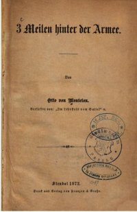 cover of the book 3 Meilen hinter der Armee