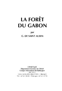 cover of the book La forêt du Gabon