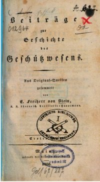 cover of the book Beiträge zur Geschichte des Geschützwesens