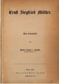 cover of the book Ernst Siegfried Mittler. Ein Lebensbild