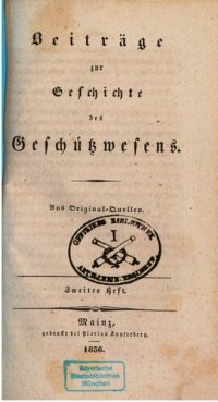 cover of the book Beiträge zur Geschichte des Geschützwesens