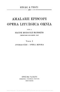 cover of the book Amalarii episcopi opera liturgica omnia