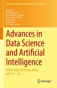 cover of the book Advances in Data Science and Artificial Intelligence: ICDSAI 2022, IIT Patna, India, April 23 – 24 (Springer Proceedings in Mathematics & Statistics, 403)