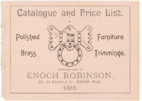 cover of the book Catalogue and Price List of Polished Brass Furniture Trimmings: Enoch Robinson (1888)