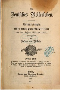 cover of the book Ein deutsches Reiterleben. Erinnerungen eines alten Husaren-Offiziers aus den Jahren 1802 bis 1815