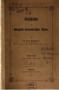 cover of the book Geschichte der Königlich-Hannoverschen Armee / 1705 bis 1758