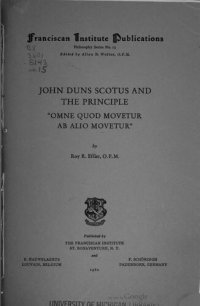 cover of the book John Duns Scotus and the Principle "Omne Quod Movetur Ab Alio Movetur"