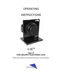 cover of the book Kaba Mas X-08 Type 1F High Security Electronic Lock Operating Instructions