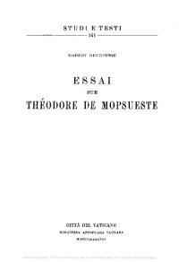 cover of the book Essai sur Théodore de Mopsueste