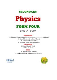 cover of the book Secondary Physics. Student book. Form Four