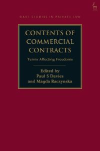 cover of the book Contents of Commercial Contracts: Terms Affecting Freedoms