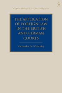 cover of the book The Application of Foreign Law in the British and German Courts