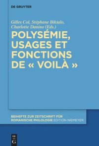 cover of the book Polysémie, usages et fonctions de « voilà »