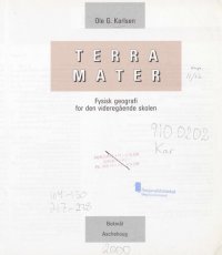 cover of the book Terra mater : fysisk geografi for den videregående skolen