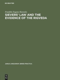 cover of the book Sievers' law and the evidence of the Rigveda