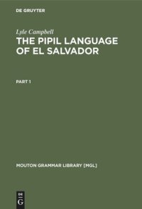 cover of the book The Pipil Language of El Salvador