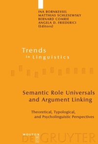 cover of the book Semantic Role Universals and Argument Linking: Theoretical, Typological, and Psycholinguistic Perspectives