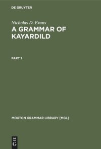 cover of the book A Grammar of Kayardild: With Historical-Comparative Notes on Tangkic