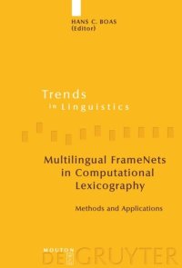 cover of the book Multilingual FrameNets in Computational Lexicography: Methods and Applications