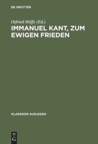 cover of the book Immanuel Kant, zum ewigen Frieden