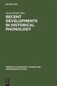 cover of the book Recent Developments in Historical Phonology