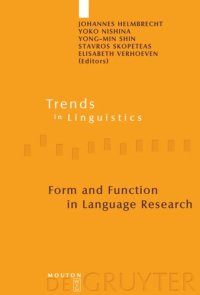 cover of the book Form and Function in Language Research: Papers in Honour of Christian Lehmann