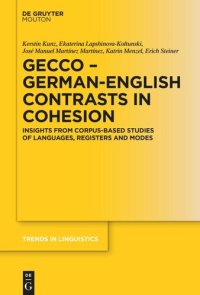 cover of the book GECCo - German-English Contrasts in Cohesion: Insights from Corpus-based Studies of Languages, Registers and Modes