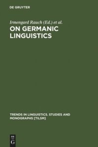 cover of the book On Germanic Linguistics: Issues and Methods