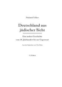 cover of the book Deutschland aus jüdischer Sicht. Eine andere Geschichte vom 18. Jahrhundert bis zur Gegenwart