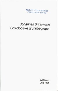 cover of the book Sosiologiske grunnbegreper