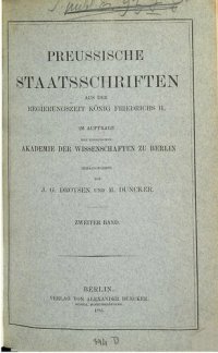 cover of the book Preußische Staatsschriften aus der Regierungszeit König Friedrichs II. (1746-1756)