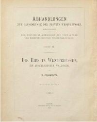 cover of the book Die Eibe in Westpreußen, ein aussterbender Waldbaum