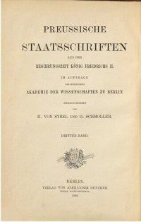 cover of the book Preußische Staatsschriften aus der Regierungszeit König Friedrichs II. (Beginn des Siebenjährigen Krieges)