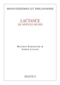 cover of the book Lactance De opificio Dei