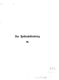 cover of the book Der Hottentottenkrieg