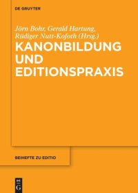 cover of the book Kanonbildung und Editionspraxis