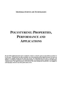 cover of the book Polystyrene: Properties, Performance, and Applications