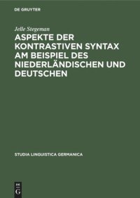 cover of the book Aspekte der kontrastiven Syntax am Beispiel des Niederländischen und Deutschen