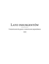 cover of the book Lato insurgentów. I powstanie śląskie i powstanie sejneńskie 1919